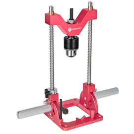 Portable Drill Guide for Straight Holes, Heavy-Duty 0° to 60° Angle Drilling Guide, Drill Press Adapter for Hand Drill, Precision Adjustable Drill Jig Attachment with 1/2" Chuck