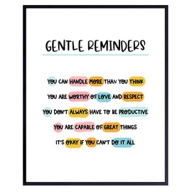 Inspirational Wall Decor - Positive Quotes Wall Decor - Encouragement Gifts for Women - Motivational Posters - Uplifting Sayings for Wall Decor - Inspiring Quotes Wall Decor - Self Improvement - 8x10