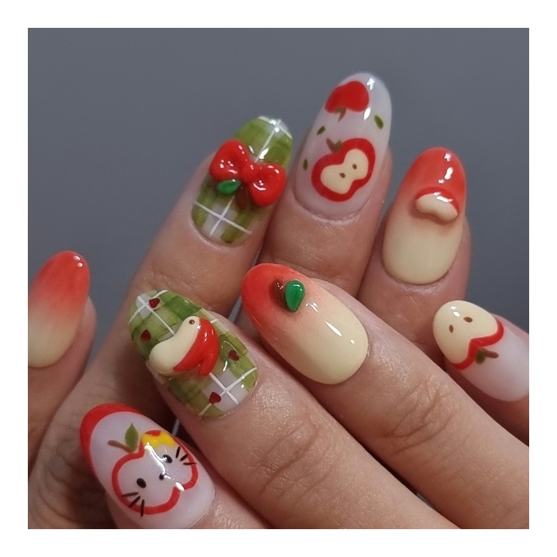 Apologize Cat’s handmade nail tips - Points / 사과하다냥이 수제네일팁