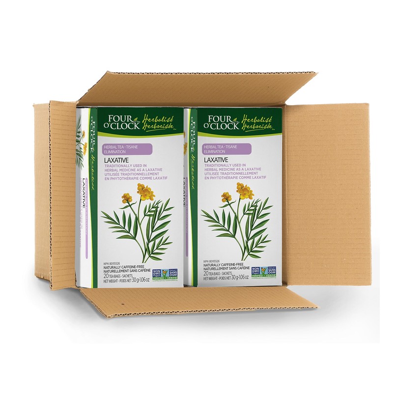Four O'Clock Herbalist Elimination Laxative Herbal Tea, Non-Gmo, Kosher, Gluten-Free,