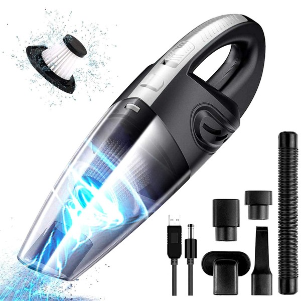 URAQT Handheld Lightweight Wet Dry Vacuum Cleaner Cordless, 120W with
