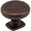 Jeffrey Alexander Belcastel 1 1-3/8" Diameter Mushroom Knob, Distressed Oil