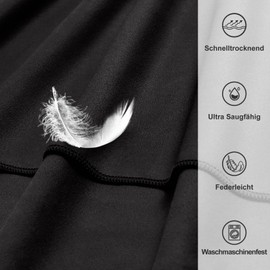 Pameil Fitness Towel Set of 2 with Zip Bag, Sports Towel, 120 x 50 cm + 80 x 40 cm, Microfibre Towel as Lightweight, Compact Beach Towel, Bath Towel, Travel Towel, Gym Towel