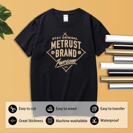 Plotter Film Textile - Set of 2 Rolls 30.5 x 152 cm Flex Film Plotter Textile, Iron-On Film for Textiles for DIY T-Shirt, Fabric (Gold/Silver)