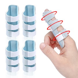 Wisesso Trigger Finger Splint, Finger Splints for Straightening & Trigger Finger & Broken Finger,Finger Brace Fits Index Finger - Middle Finger - Ring Finger (Light Blue, One Size)
