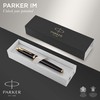 Parker IM Fountain Pen, Black Lacquer Gold Trim, Medium Nib