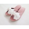 Bow Princess Heel Slippers Room Shoes (M, Pink)