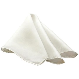 Veeve La Marie M12 Men's Chief Formal Silk Chief Pocket Square White Groom Father Bridal Wedding Tuxedo Men's Silk, white