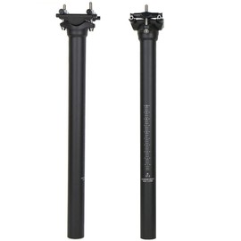 QIKU Ultralight Full Carbon Bicycle Seat Post Setback 0° UD Black Length 350 / 400 mm Red Shield (31.6 x 350 mm)