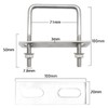 HOLAHOLA U Shackle Threaded M8 Shackle Bolt 100x71mm U Bolt
