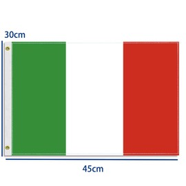 12×18 inch Italy Flag,30×45 CM Small 100D Italian Nautical Outdoor Banner,Tiny Doube Side Printing Decor For Patio Garden With Brass Gromment