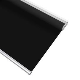 HOMEBOX 100% Blackout Cordless Roller Window Shades, Window Blinds with Thermal Insulated, UV Protection Waterproof Fabric, roll up and Down Blinds for Home and Office (Black - 33" W x 72" H)