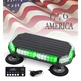 Xprite 42-LED Rooftop White Green Light Bar W/magnetic, Traffic Light Compatible with Emergency Response Trucks, Tractors, Security and Patrol, Construction Vehicles, Snowplow, Postal Cars