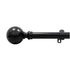 Buono II Morgan Black Decorative Rod & Finial 28-48