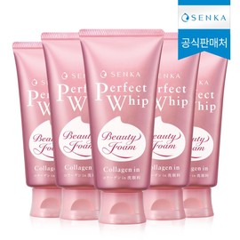 New Senka Perfect Collagen Wash Cleansing Foam 120g X 5 / NEW 센카 퍼펙트휩 콜라겐 워시 클렌징폼 120g x 5개