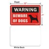 Beware of Dog Signs, 10x 7 Inches Metal Dogs Warning