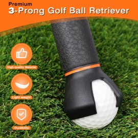 BIRDIEBLAST 3-Prong Golf Ball Grabber for End of Putter, 5PCS Premium Golf Ball Retriever for Putter,Golf Ball Picker Upper for Quick Installation (5)