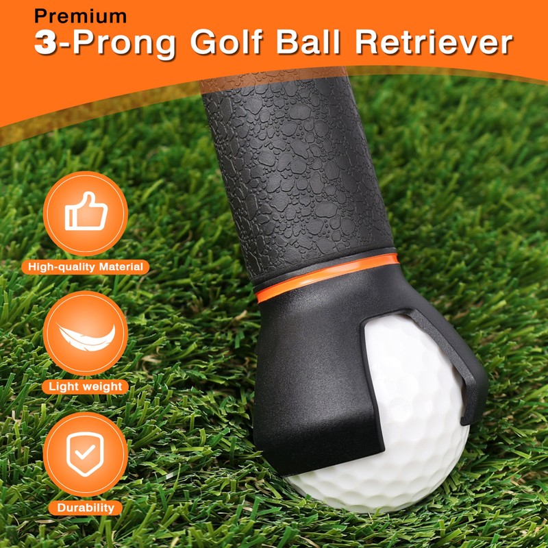 BIRDIEBLAST 3-Prong Golf Ball Grabber for End of Putter, 5PCS