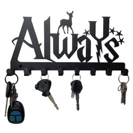 HeavenlyKraft Decorative Metal Key Hooks | Key Holder | Always Sign | Wall Mounted Key Hooks