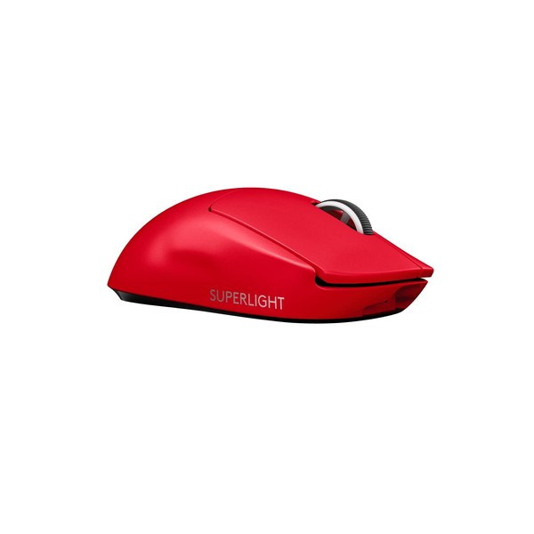Logicool G PRO X SUPERLIGHT Gaming Mouse, Wireless, Lightest in Our Own History, Less Than 2.3 oz (63 g), LightSPEED Wireless, HERO, 25K Sensor, POWERPLAY Wireless Charging, G-PPD-003WL-RD, Red
