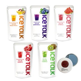 Korean Covenienve Store Drink Pouch Sampler Set - 5 PACK 10 PACK (watermelon, blueberry, passion mango, kiwi, pommegranate) + dalgaru yakgwa mirror (ADE 5 PACK (TYPE B))