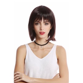 WIG ME UP - YZF-4366-2/33 Women's Wig Short Shoulder Length Bob Longbob Pony Straight Mahogany Brown