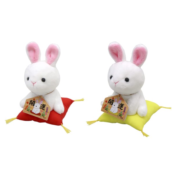 Seeds Products 2023 Zodiac Rabbit Lucky Lucky Wu (Red & Yellow 2 Color Set), Good Year, Total Length 5.1 x Width 3.1 x Depth 3.1 inches (13 cm) x Width 3.1 inches (8 cm) x Depth 3.1 inches (8 cm)