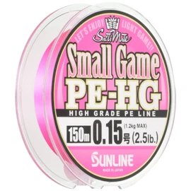 SUNLINE PE Line Saltimate Small Game HG 492.2 ft (150 m), No. 0.15, 2.5 lb, Sakura Pink