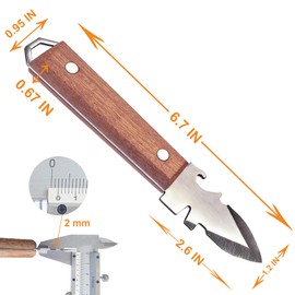 Oyster Knife with Shucking Gloves – Professional Oyster Shucker Seafood Tool Set – Stainless Steel Blade with Hardwood Handle – Multifunctional Shellfish Opener for Oysters, Clams, Mussels