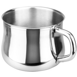 MAGEFESA Ideal 2-Quart Milk Pot, Stainless Steel Saucepan with Pour Spout, Soup Pot for all types of Stovetops, including Induction, Heat-resistant Handle, Oven Safe