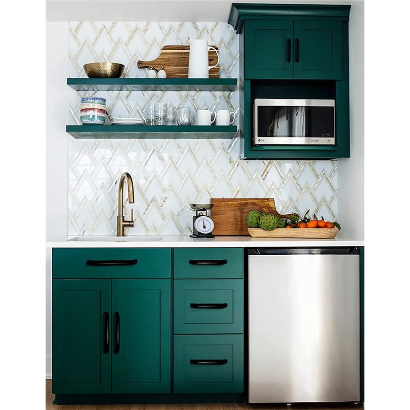 Qrity 2 Units Bow Shaped Cabinet Handles Kitchen Cupboard Drawer