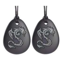 Chew Necklace, Chewelry Sensory Discreet Chewlery for Adults or Kids who Need to Bite Chew or Fidget Autism ADHD, Stim Chewy Aids Help Concentration (Grey Dragon, 2 Pack)