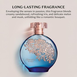 O BOTICARIO Floratta My Blue Eau de Toilette, Long-Lasting, Woody Floriental Fragrance Perfume for Women, 2.5 Ounce