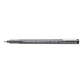 STAEDTLER - Forro de pigmentos, bolígrafo fino para dibujo, dibujo, diario, 1 mm, negro, 308 10-9