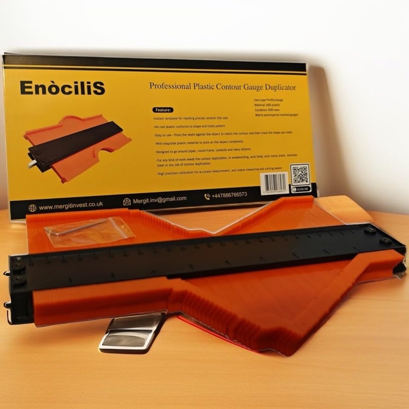 Contour Gauge EnociliS 10 inch with Lock Professional Duplicator, Plastic