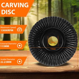 Adiwo Wood Sanding Disc for Angle Grinder, 115 mm Flap Disc Grinder Wheel Disc, Wood Carving Disc Grinder Shaping Disc Carving Tool for Angle Grinder Sanding Cutting Sculpting Shaping Polishing