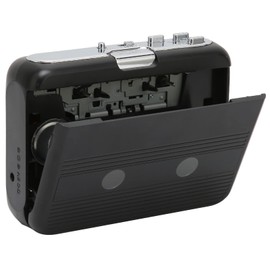 Bluetooth Cassette Player, Portable Walkman Cassette Audio Music Player, Stereo Cassette Player with 3.5 mm Jack Headphones, Speaker, Car Reverse Retro Cassette Player (Black)