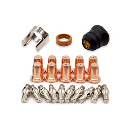 PKG23 Plasma Cutting Electrode 52582 Tip 1.0mm 0.039'' 51313. P1.0 Nozzle Shield Cap Swirl ring Standoff Consumables for IPT-60 PT-60 IPT-40 PT40 Torch