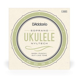 D'Addario Soprano Ukulele Strings, Nyltech, EJ88S, 4-String Set, Pack of 1