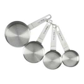 GoodCook Gourmet Measuring Cup Set, Stainless Steel 4-pc., 1/4, 1/3, 1/2, 1 Cup etched measurements