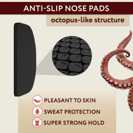 Sigonna Adhesive Nose Pads for Glasses Set of 6 Pairs Secure Nose Grip 1 mm Silicone