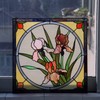 Original iris Suncatcher for Window Flower Stained Glass Sheets Window