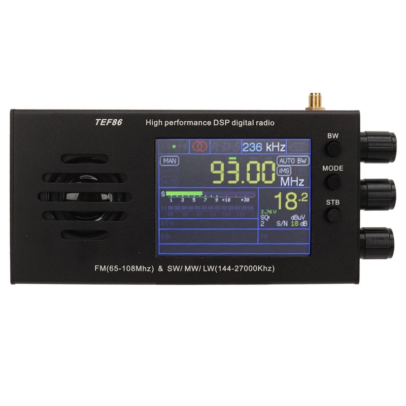 TEF86 Radio Receiver 3.2 Inch LCD Screen Display Radio Receiver