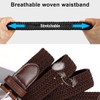 YOYEAH 2 Stück Elastischer Gürtel Herren - Stretchgürtel Flechtgürtel ohne