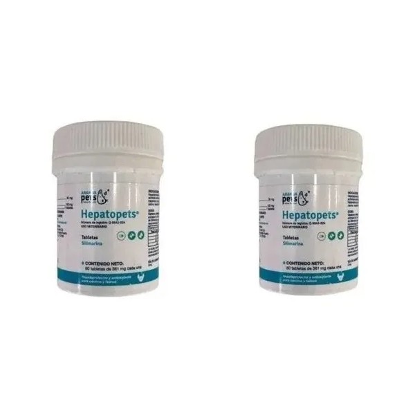 Hepatopets Aranda Pets Pack 2 Frascos D 60tabs Pa Perro