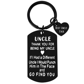 Fun Uncle Keychain Gifts from Niece Nephew Thank You Uncle Gifts for Fathers Day Birthday Christmas Best Uncle Ever Gifts for Men If I Had A Different Uncle Key Chain from Kids