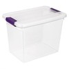 Sterilite 27 Quart Clear Latch Lid Storage Container Tote, 6