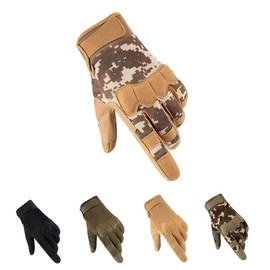 HYCOPROT Fingerless Tactical Gloves, Ankle Protection, Breathable Lightweight Outdoor Military Gloves for Shooting, Hunting, Motorcycling, Climbing