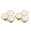GDICONIC 27mm Gold Brass Cabinet Door Drawer Knobs Home Kitchen