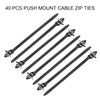 HARFINGTON 100pcs Push Mount Cable Zip Tie 4.7" x 0.2"